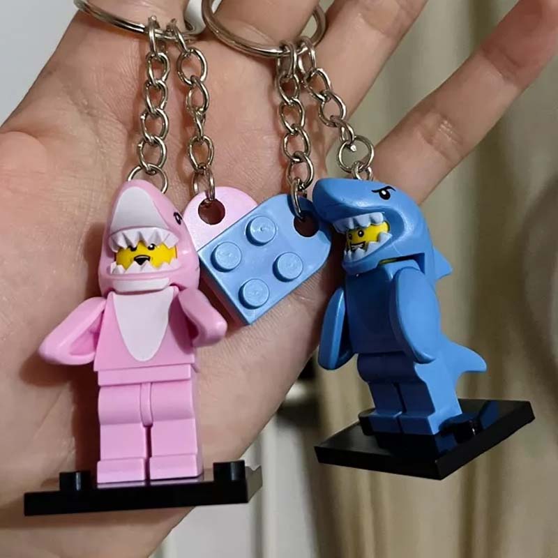 Baby haai paar sleutelhanger