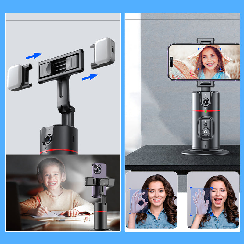 360° Smart Tracking Gimbal met Gezichtsherkenning