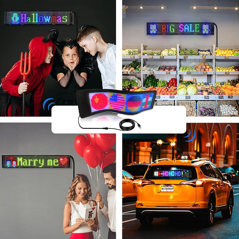 Ultradun flexibel Bluetooth LED-scherm