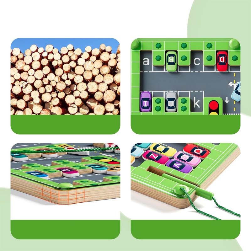 Magnetisch alfabet-parkeerspeelgoed