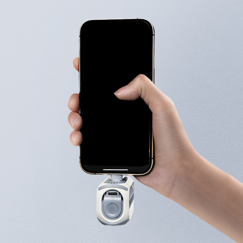 Snel opladende roterende powerbank met ingebouwde kabel