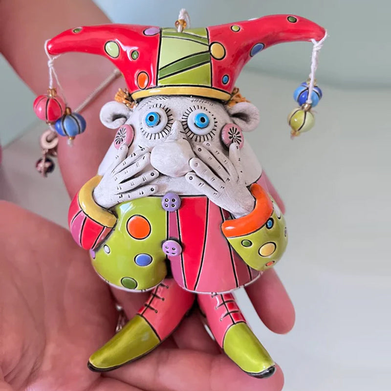Kleurrijke Jester Bell-ornamenten