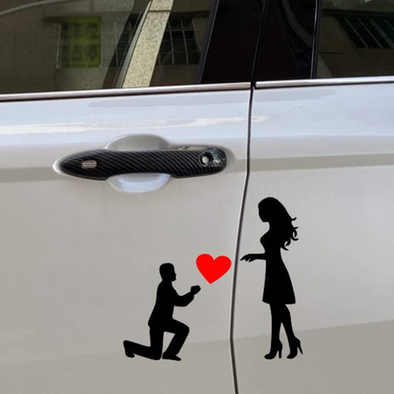 Koppelstickers Autosticker: Romantische Huwelijksaanzoekdecoratie