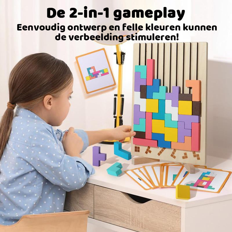Houten Stapelpuzzelset