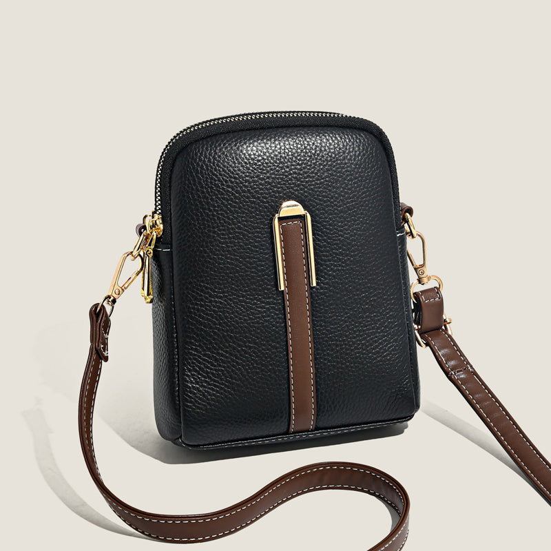 Lychee patroon lederen mobiele telefoon tas