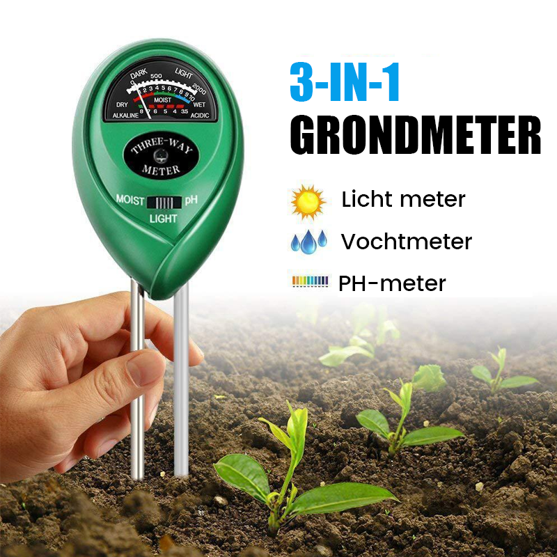 3-in-1 grondtestersets met vocht