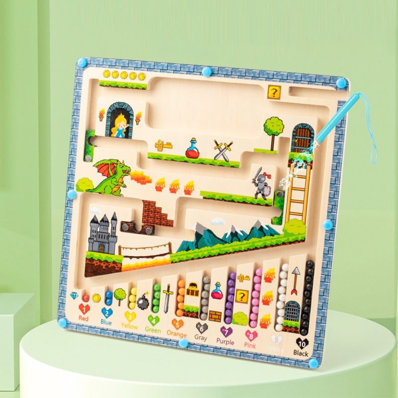 Magnetisch kleuren- en nummerdoolhof