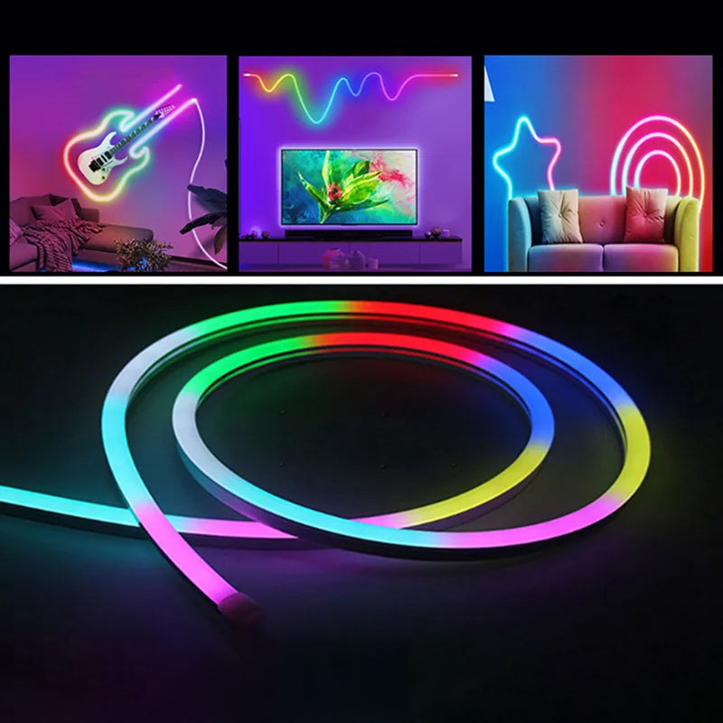 Verlichte muziek-neonstrip