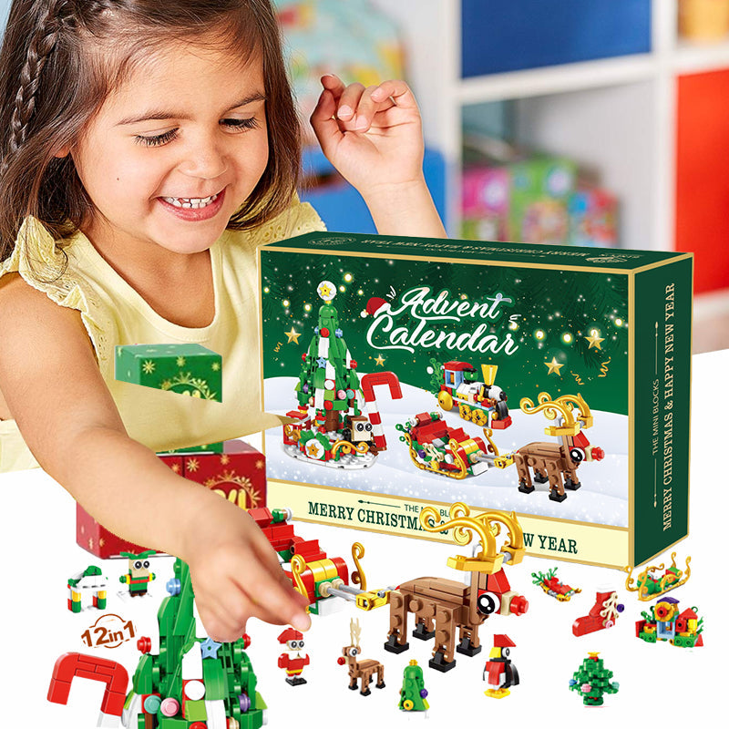 Nieuwe adventskalender kinderkerstbouwstenen
