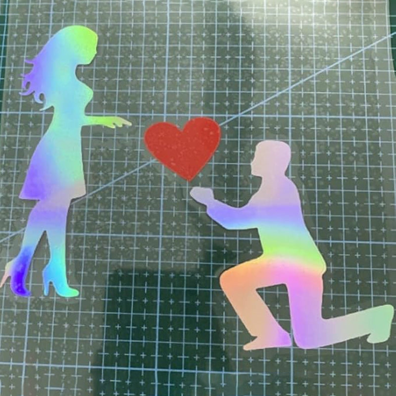 Koppelstickers Autosticker: Romantische Huwelijksaanzoekdecoratie