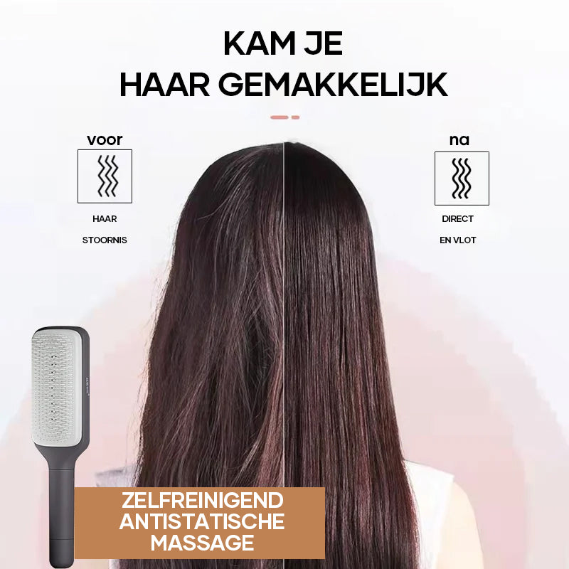 Zelfreinigende antistatische massagekam