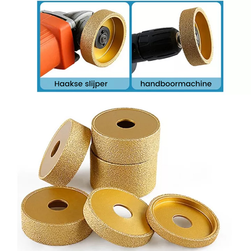 Rechte Rand Vacuüm Droog Gegroefde Diamantslijper