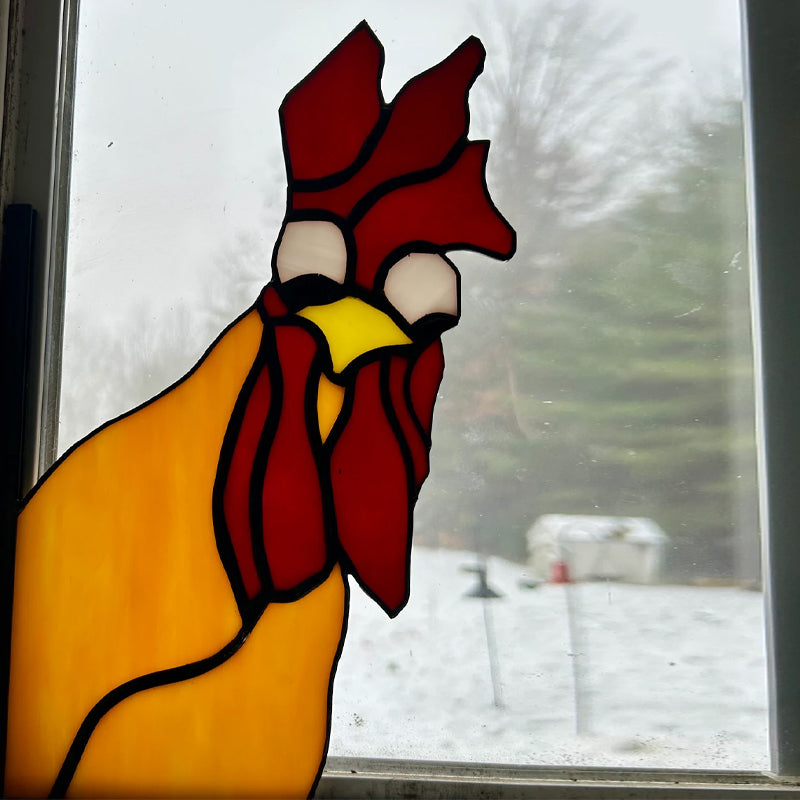 Grappige raamhoekdecoratie