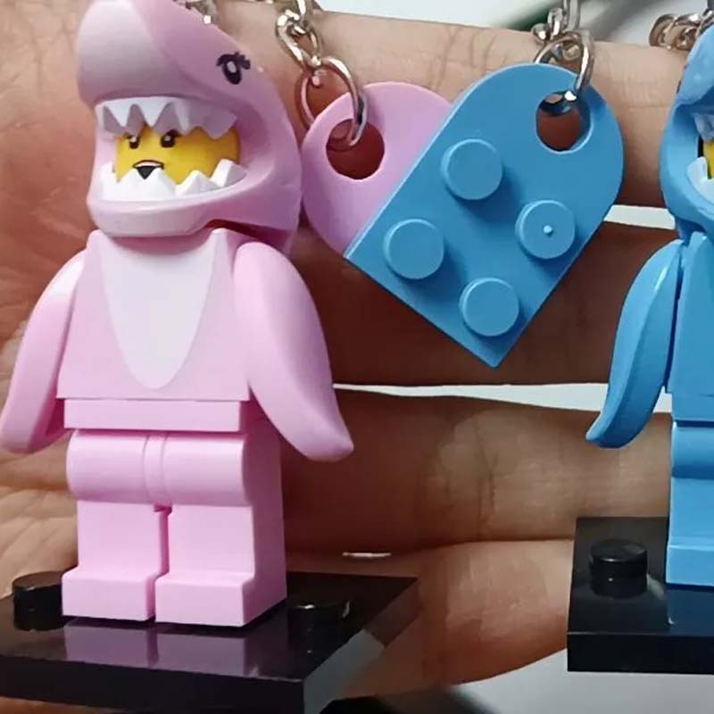 Baby haai paar sleutelhanger