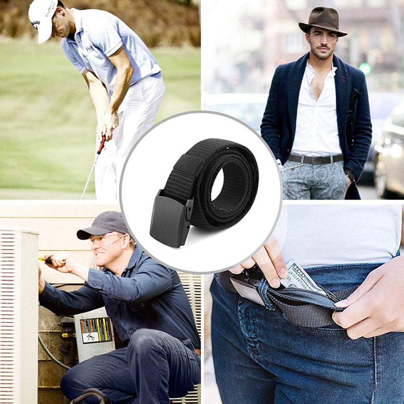 Anti-diefstalriem met verborgen geldzakje