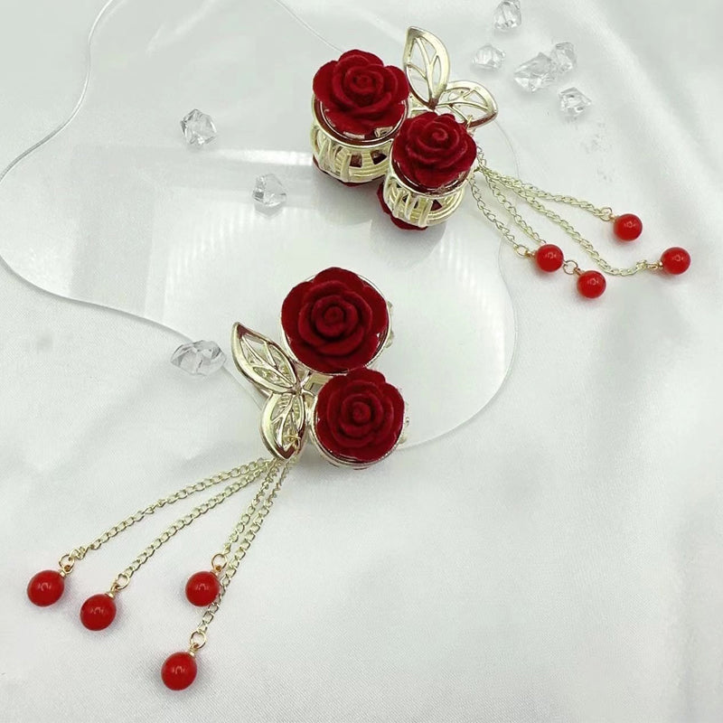 Metalen haarspeld kwastje haarclip