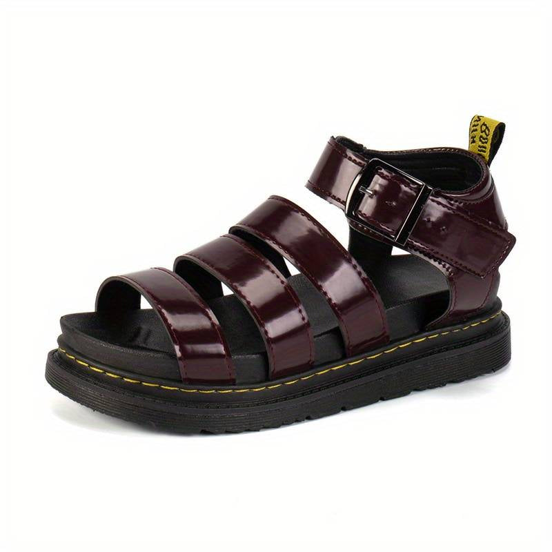 Platform zomersandalen met open teen en dikke zolen