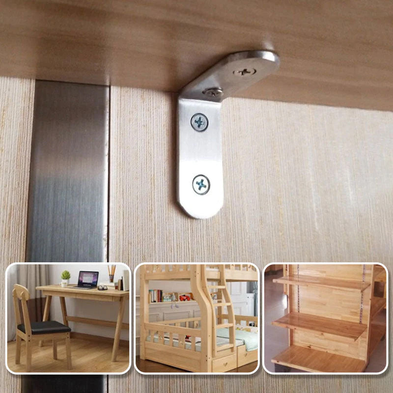 4-pack roestvrijstalen hoekbeugels