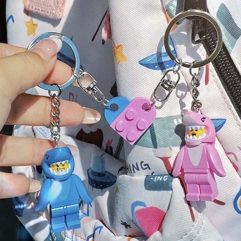 Baby haai paar sleutelhanger