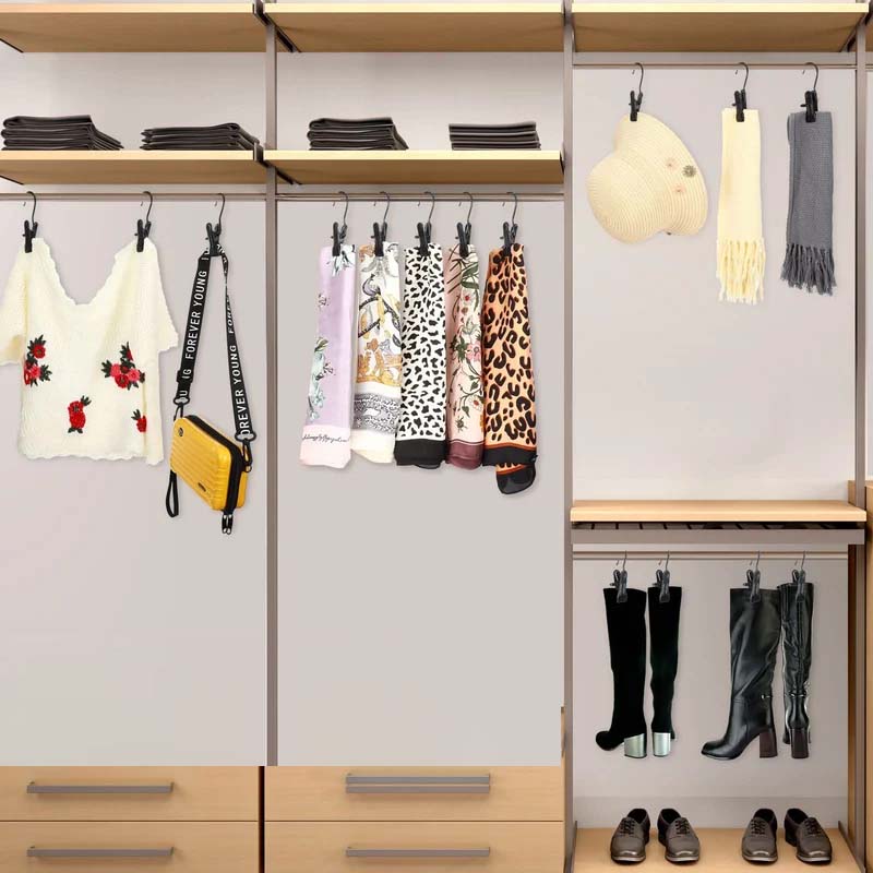 Ruimtebesparende draagbare reishangers Clips