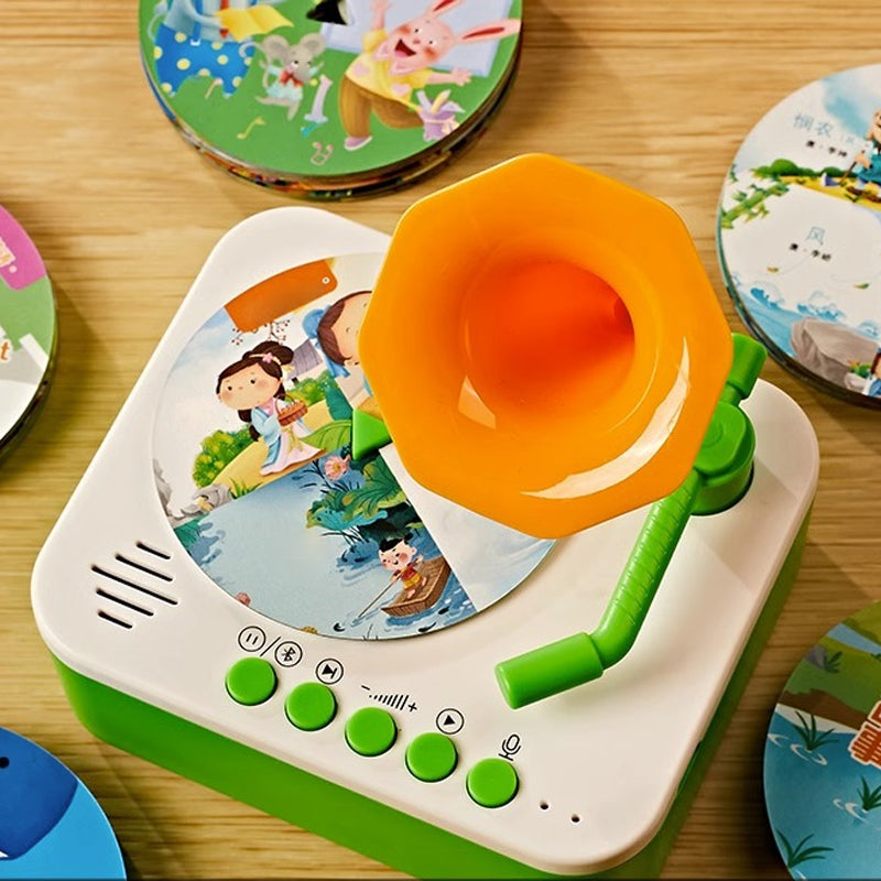 Fonograafverhaalmachine voor kinderen in het vroege onderwijs