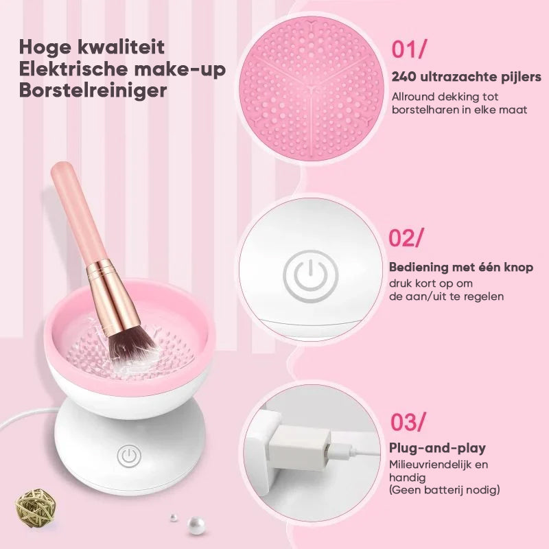 Elektrische make-upborstelreiniger
