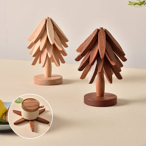 Een boom massief houten isolatieplacemat