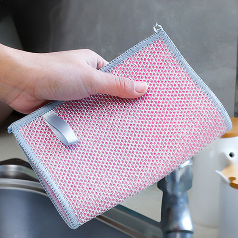 Verdikte schoonmaakdoek van zilverdraad