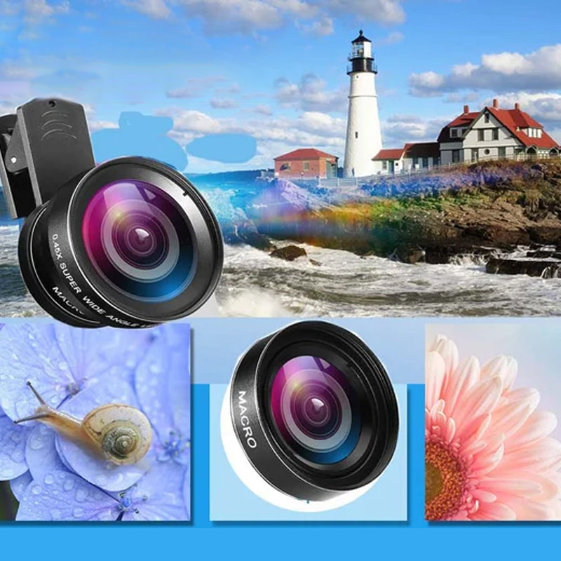 Twee-in-één telefoon externe lensset
