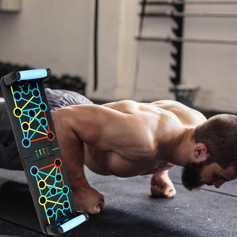 Opvouwbare push-up multi-spiertrainer
