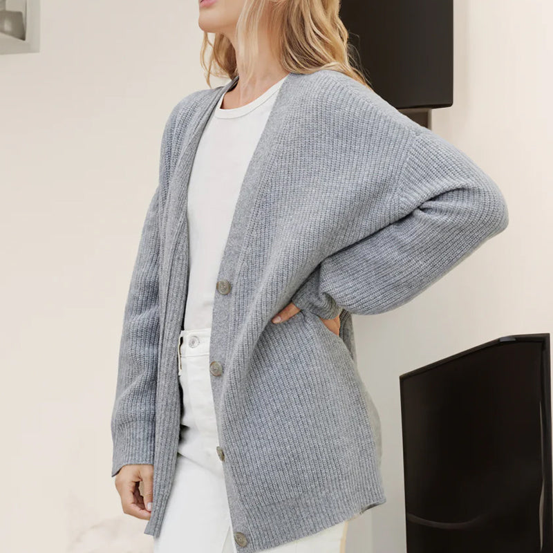 Casual Solid Color Sweaters Cardigan