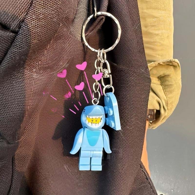 Baby haai paar sleutelhanger