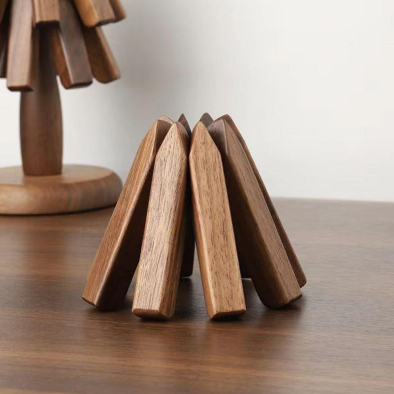 Zwarte walnoot houten tafelmat