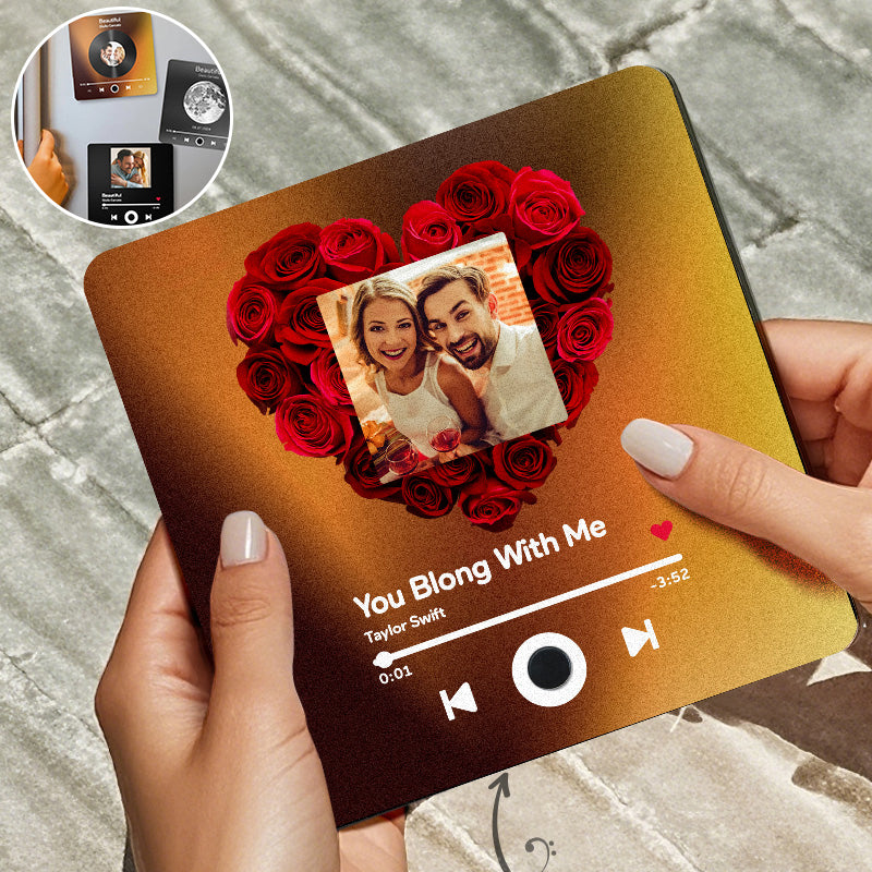 Albumkoelkaststickers – Decoratieve muziek- en fotolijst voor koppels