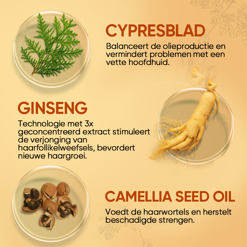 Gladde en oliecontrolerende anti-haaruitvalshampoo