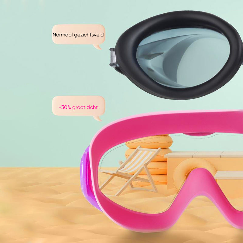 Anti-condens zwembril met groot frame