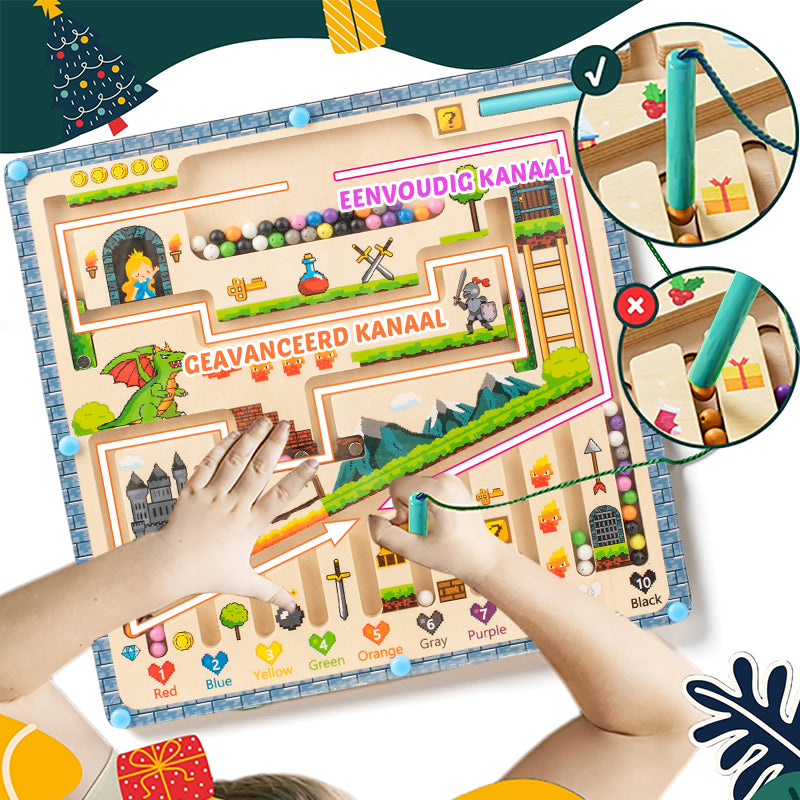 Magnetisch kleuren- en nummerdoolhof