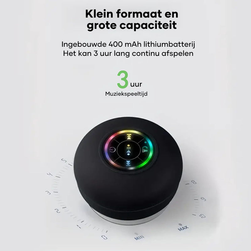 Mini Bluetooth-doucheluidspreker met ledlicht