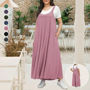 Jumpsuit met zakken en verstelbare bandjes