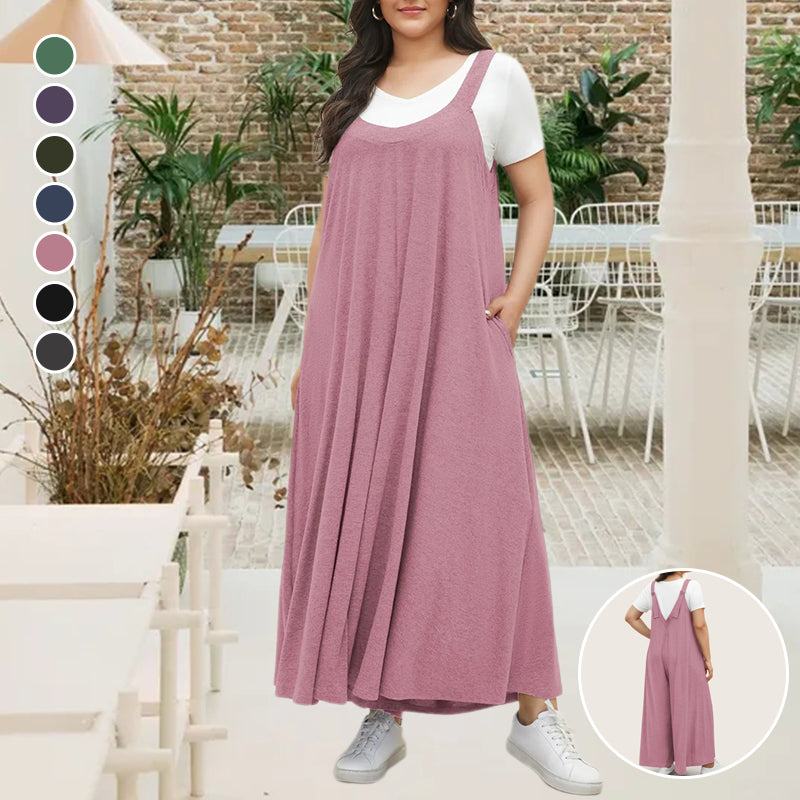 Jumpsuit met zakken en verstelbare bandjes