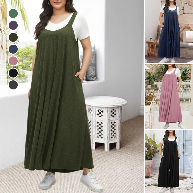 Jumpsuit met zakken en verstelbare bandjes