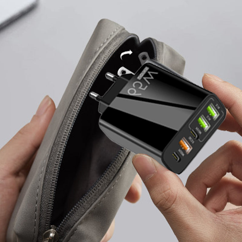 Multiport 65W Snellader Adapter