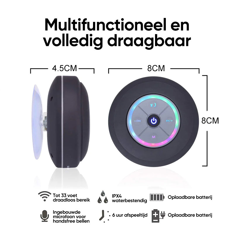Waterdichte draadloze luidspreker met LED-verlichting