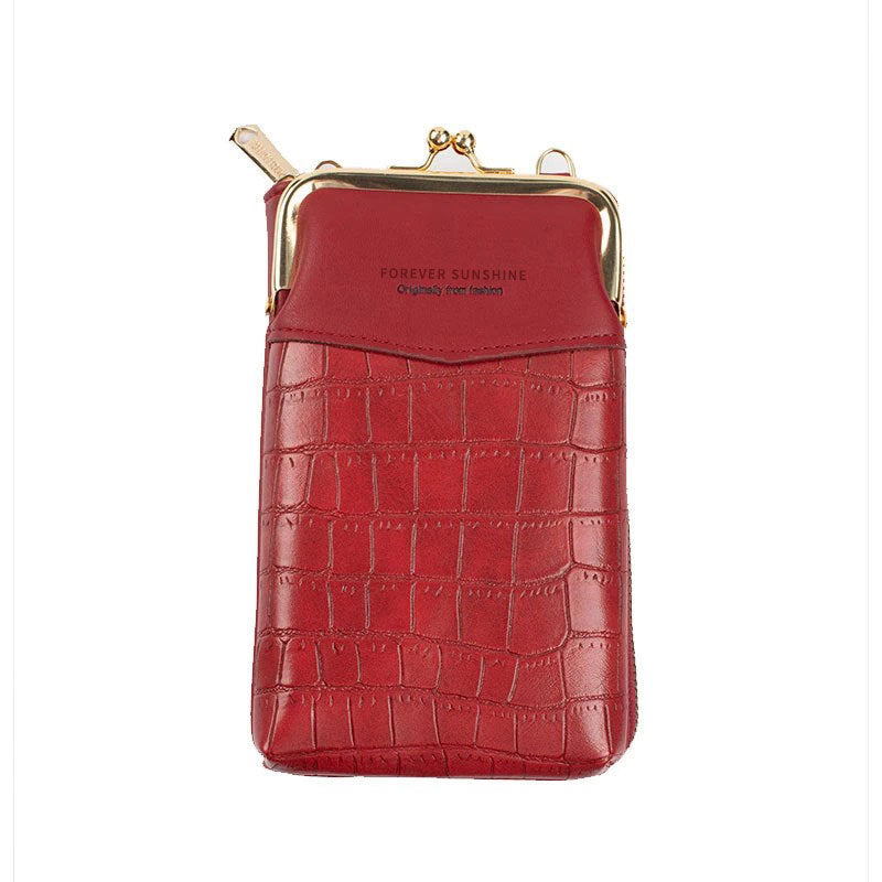 Verticale mobiele telefoonhoes met krokodillenprint