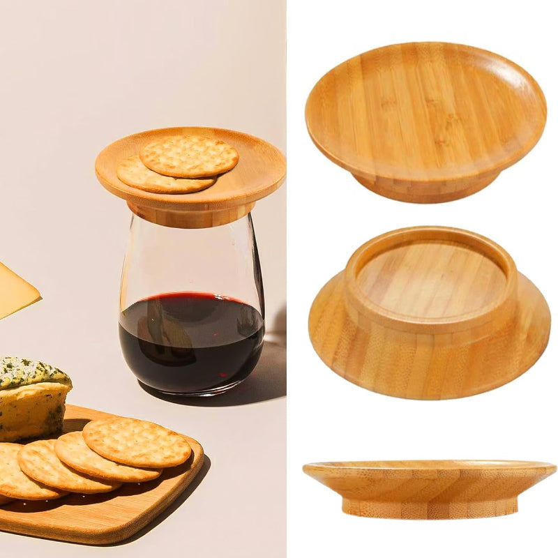 Het Houten Deksel Voor Een Wijnglas