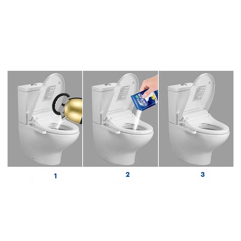 Krachtige toiletpotreiniger voor vergeling en kalkaanslag