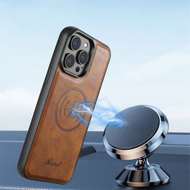 Leren kaarthouder telefoonhoesje