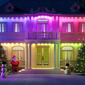 Kleurrijke dakrandverlichting voor buiten