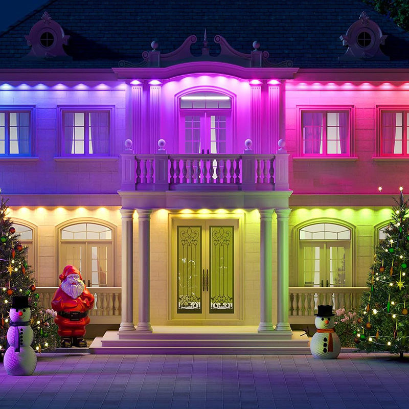 Kleurrijke dakrandverlichting voor buiten