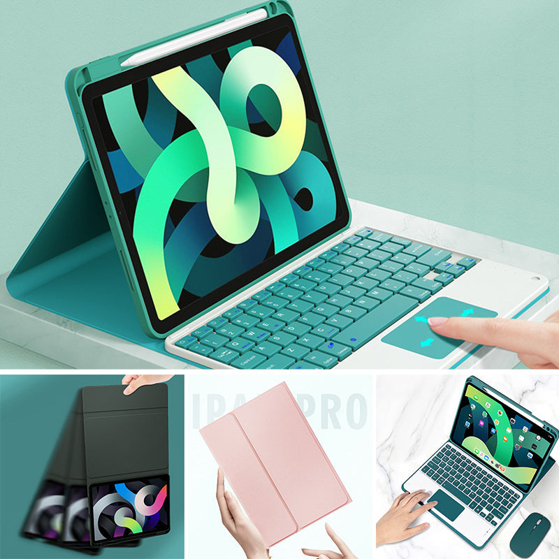 Afneembaar draadloos toetsenbord met hoesje en potloodhouder